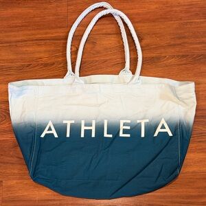 Athleta Two-Tone Blue Tote Bag